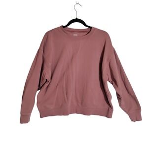 Girlfriend Collective 50/50 Sweatshirt in Mauve Size XL